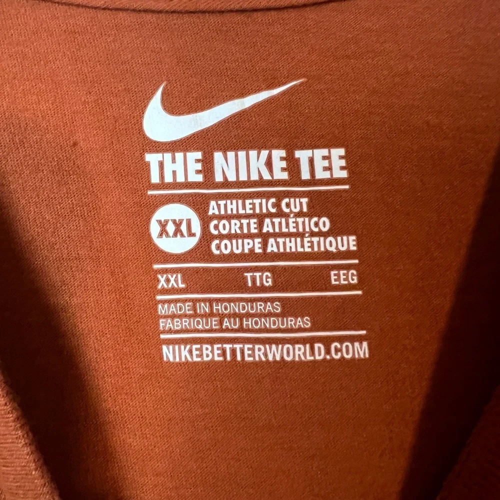 Nike The Nike Tee XXL Mens Athletic‎ Cut T Shirt Burnt Orange Black Swoosh
